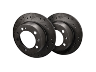 Black Diamond CROSS DRILLED & GROOVED 高性能后刹车盘。保时捷 924 / 928 / 944 - KBD 2152, KBD2152